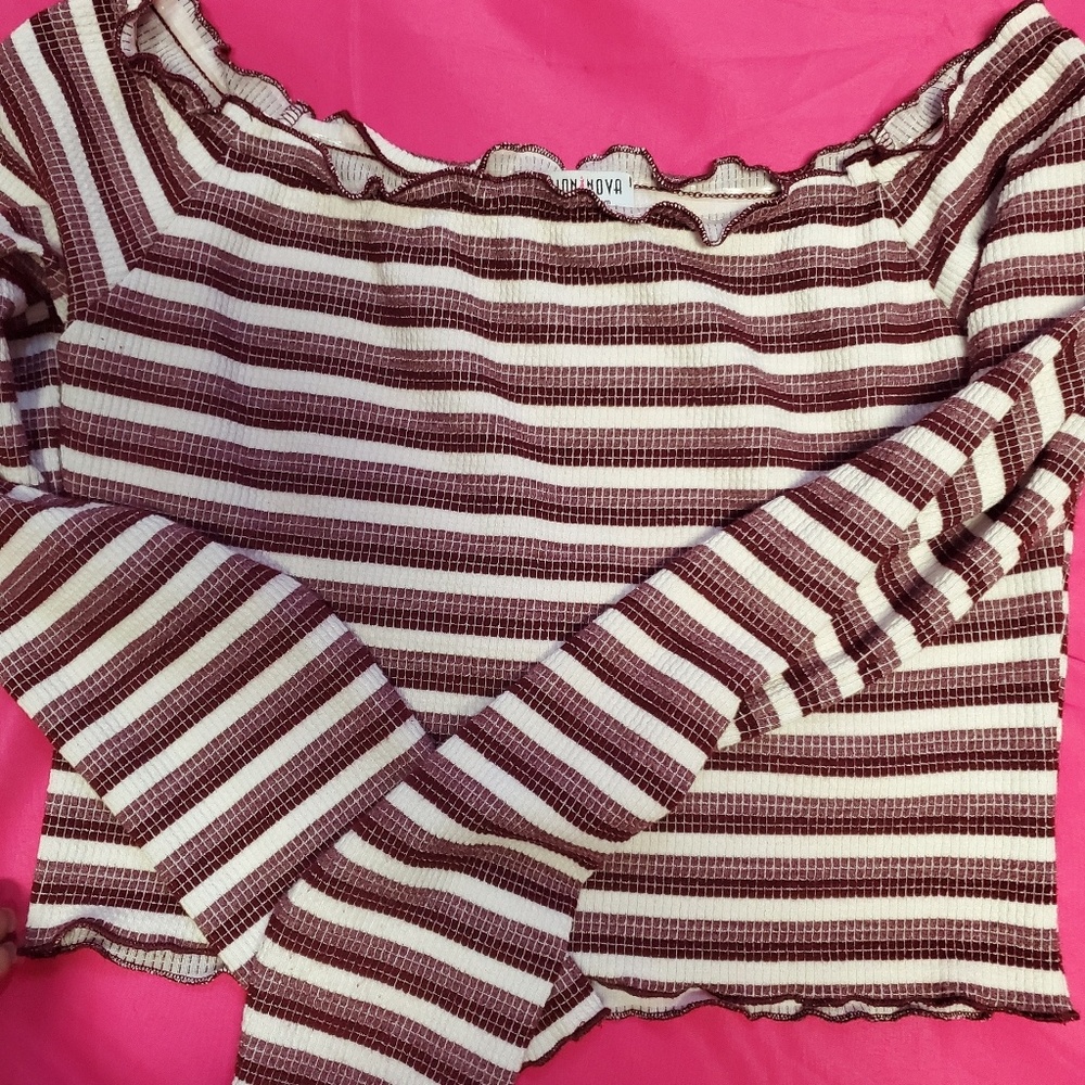 FASHION NOVA Stripe Crop top